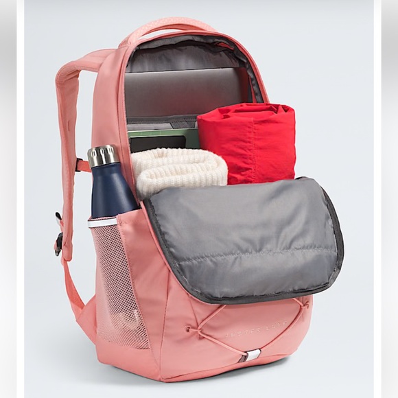 The North Face Jester Luxe Backpack Womens Terracotta/Burnt Coral Metallic NEW - Picture 3 of 5